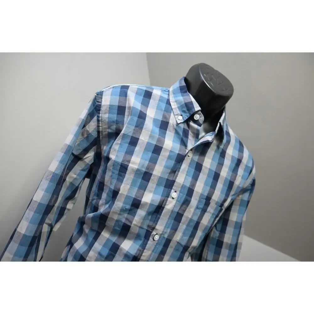 J Crew Button Up Dress Shirt Casual Plaid Long Sleeve Mens Sz Large‎